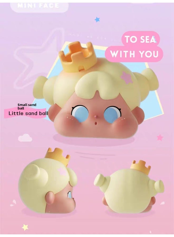 دمية QOQO ترافقك في رحلة بحرية - صندوق مفاجآت - دمية مصنوعة يدويًا - لعبة مدّ وجزر - زينة مكتب